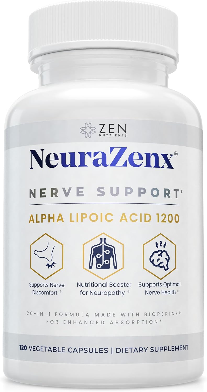 Zen Nutrients NeuraZenX | Advanced Nerve Support Supplement with 1200mg Alpha Lipoic Acid - görsel 1