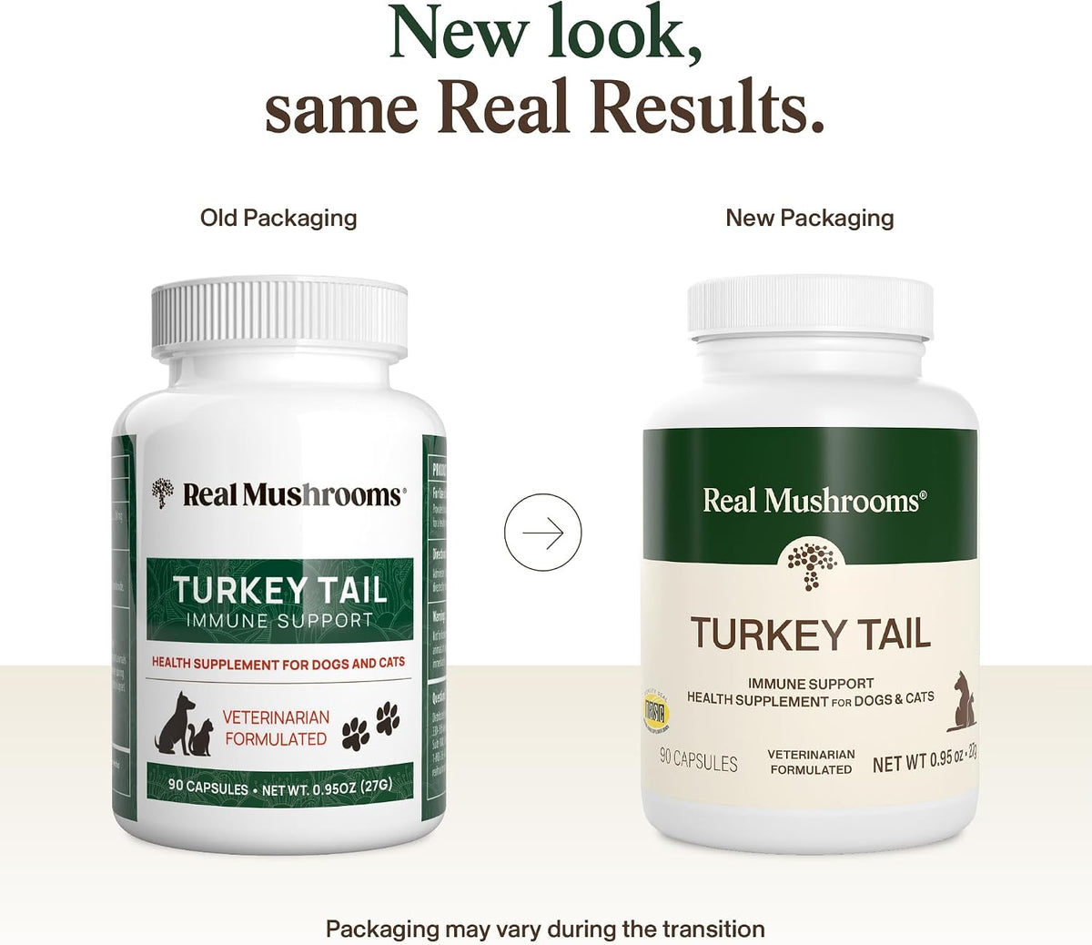 Real Mushrooms Turkey Tail Capsules for Pets – Organic Mushroom Supplement for Dogs and Cats, 90 ct - görsel 2