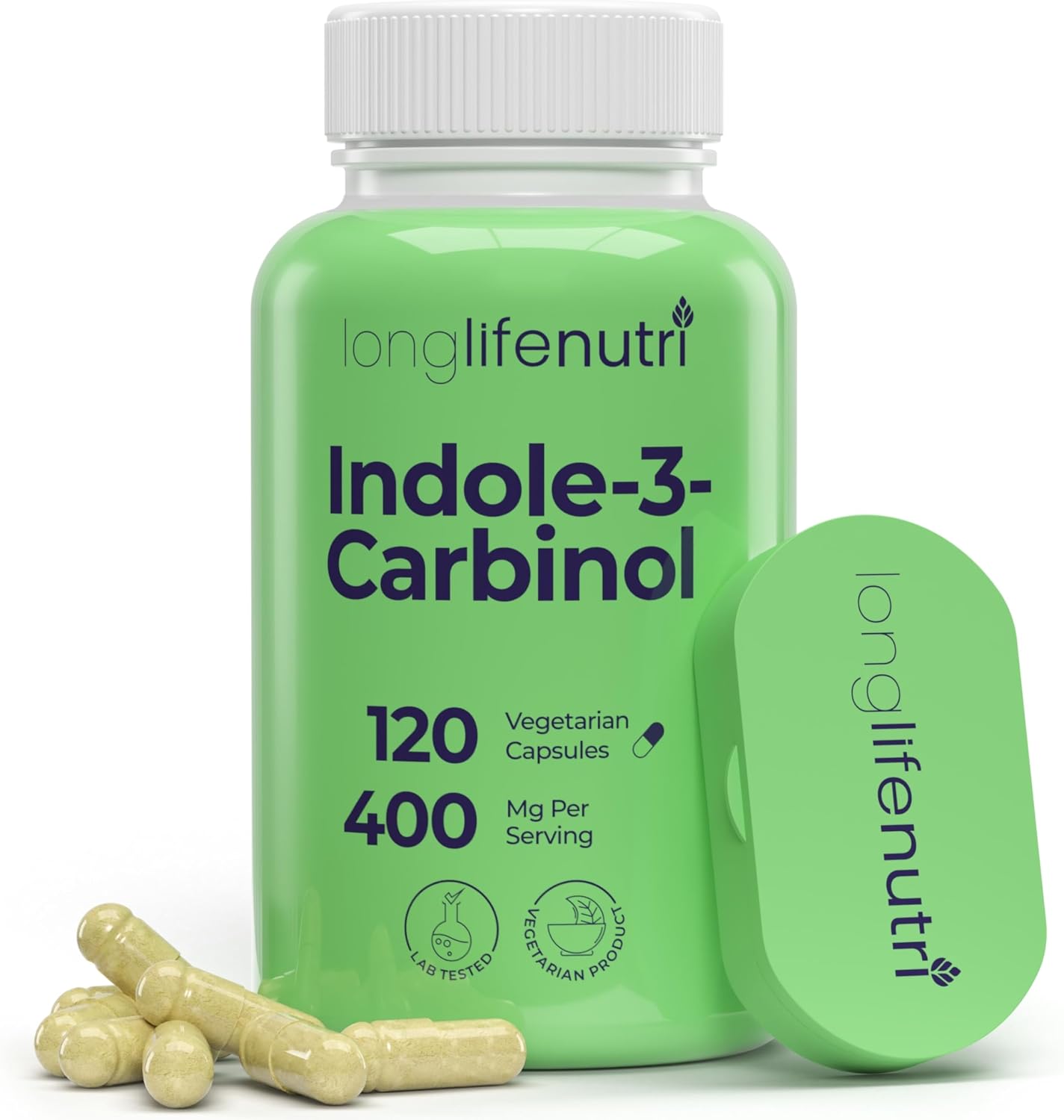LongLifeNutri Indole-3-Carbinol 400mg - 120 Vegetarian Capsules - görsel 1