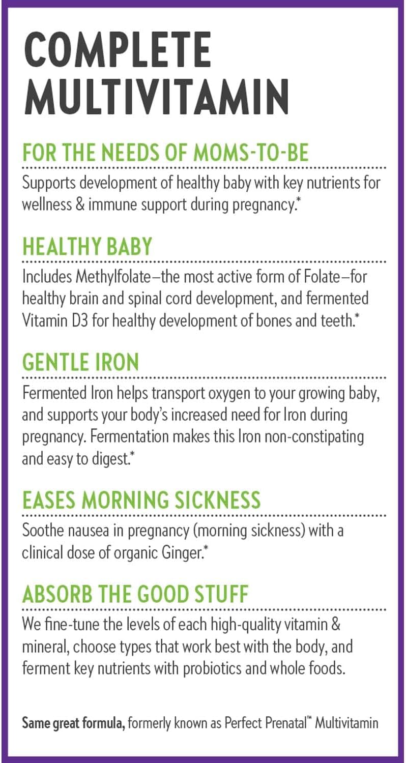New Chapter Advanced Perfect Prenatal Vitamins - 96 Count - görsel 8