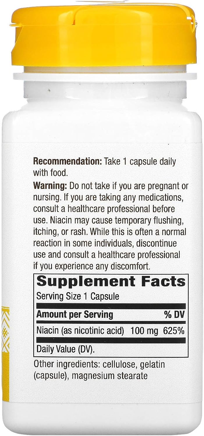 Nature's Way Niacin 100mg 100 Capsules - görsel 2