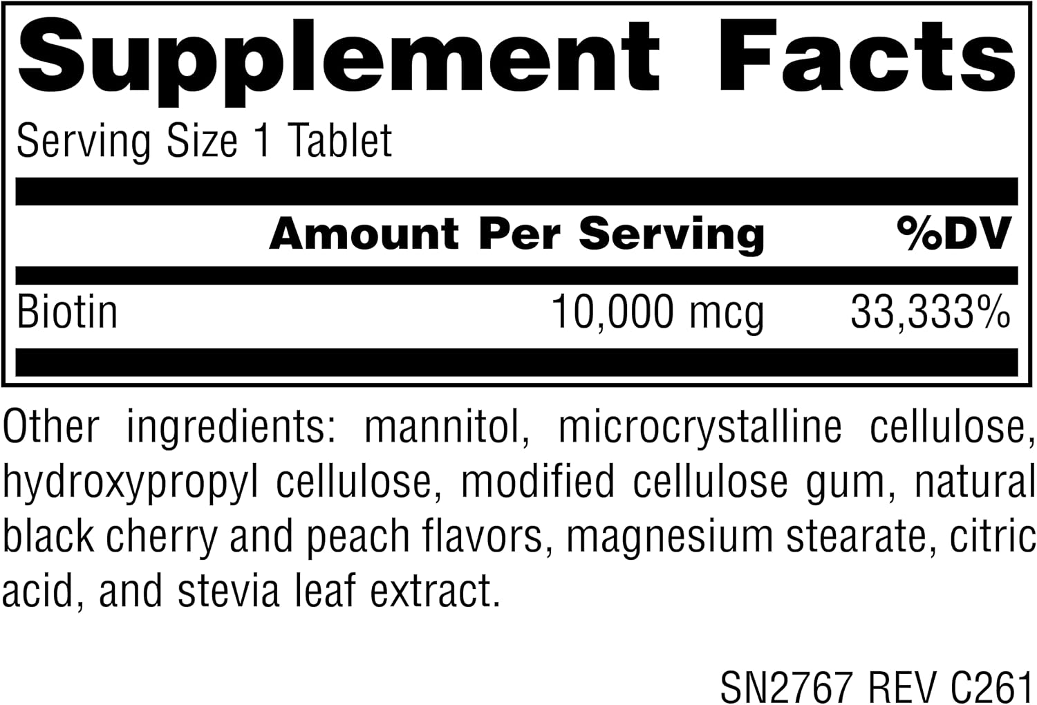 Source Naturals Biotin Fast Melt, Hair, Skin and Nail Support, 10,000 mcg per Serving – 120 Tablets - görsel 2