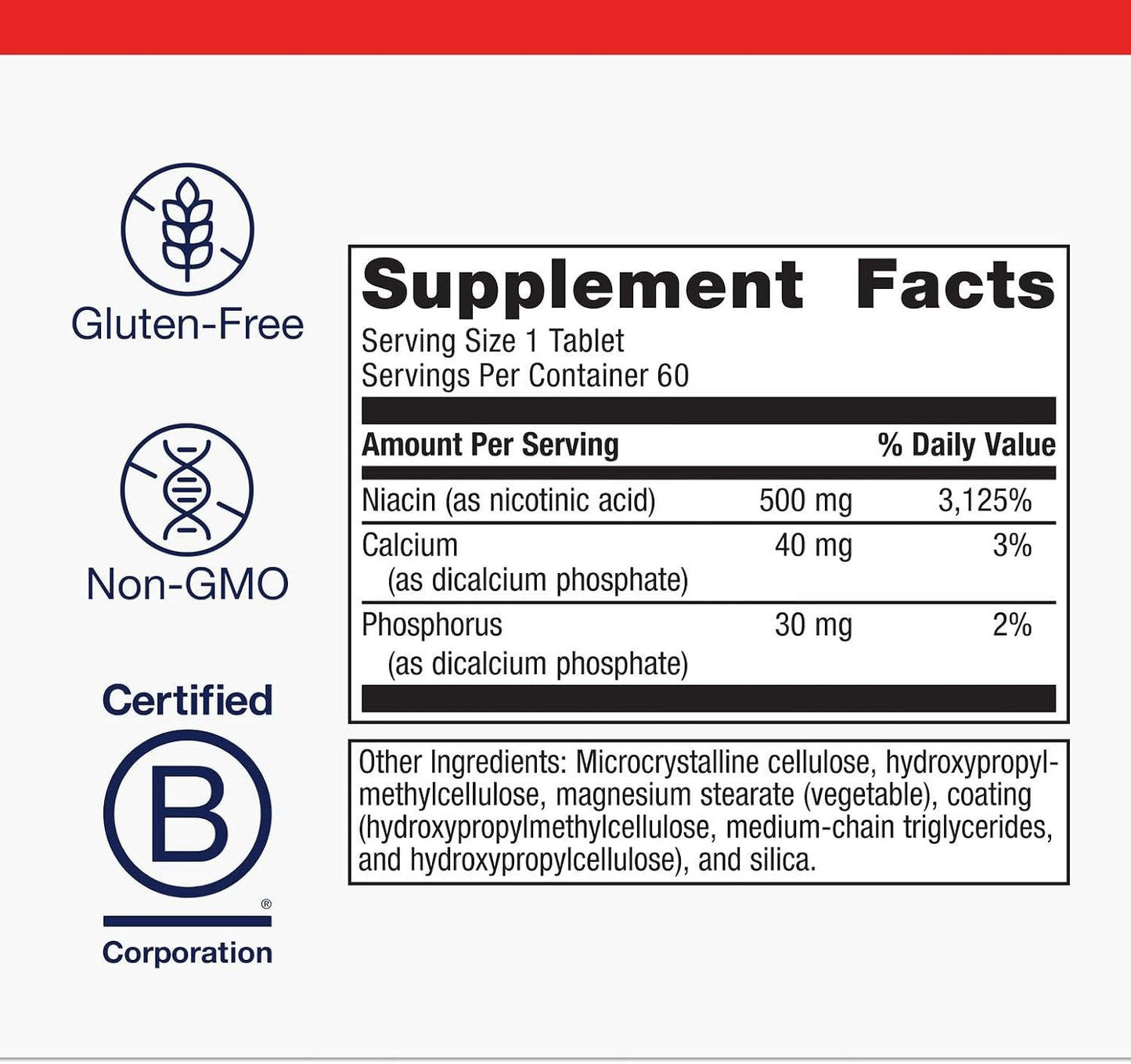 Metagenics Niatain Niacin B3 500mg, Sustained-Release - görsel 4