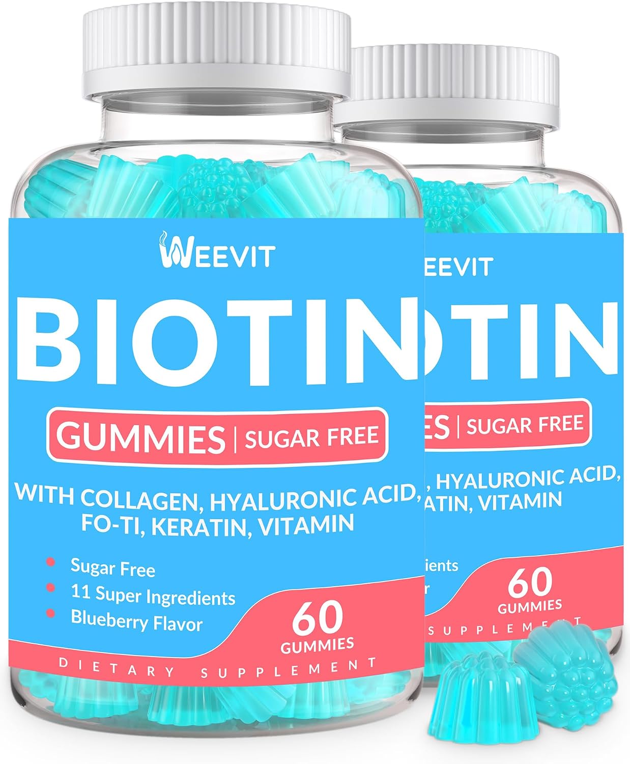 Biotin Gummies, 10,000mcg Biotin and Collagen Supplement for Women and Men - görsel 1