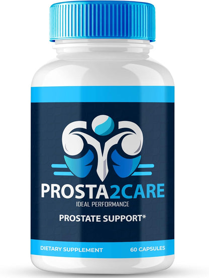 IDEAL PERFORMANCE Prosta2Care for Men Capsules, Prostate Health Pills - Maximum Strength, All-Natural (60 Capsules)
