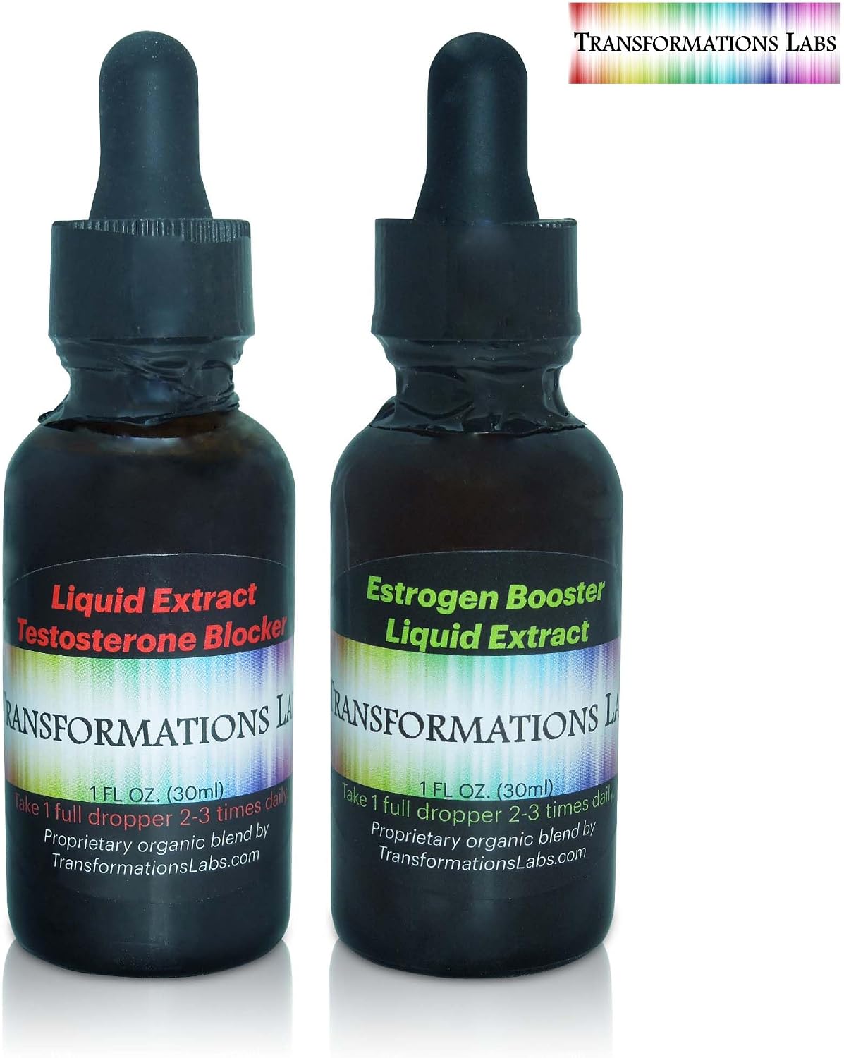 Transformations Labs MTF E-Booster & T-Blocker Liquid Extracts – Transitioning Transgender Kit Twin Pack - görsel 2
