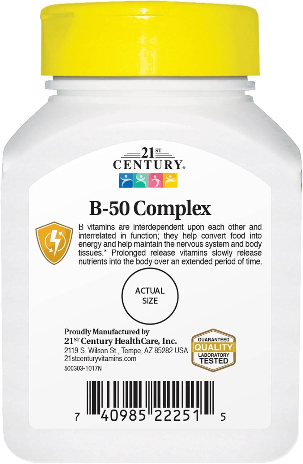 21st Century B-50 Complex Prolonged Release Tablets, 60 Tablets (Pack of 2) - görsel 2
