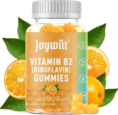 Vitamin B2 Gummies | Riboflavin 400mg Chewable for Adults and Kids - Non GMO, Vegan - 120 Count