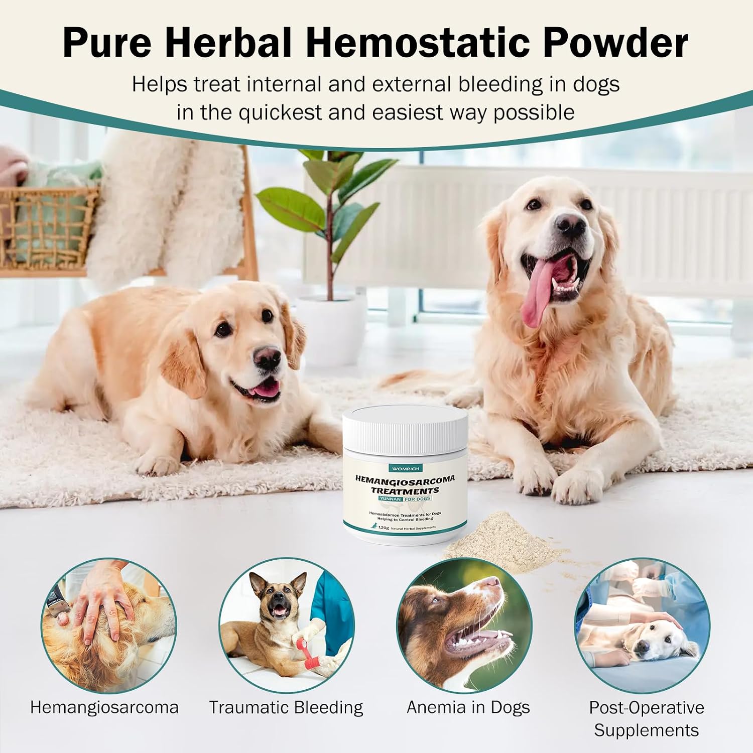 Blood Support Powder for Dogs – Natural Yunnan Sanqi (120g) - görsel 3