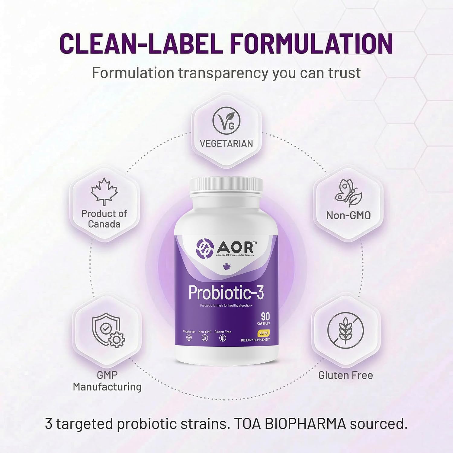 AOR Probiotic 3, 90 Capsules – Daily Digestive Balance and Gut Health - görsel 5