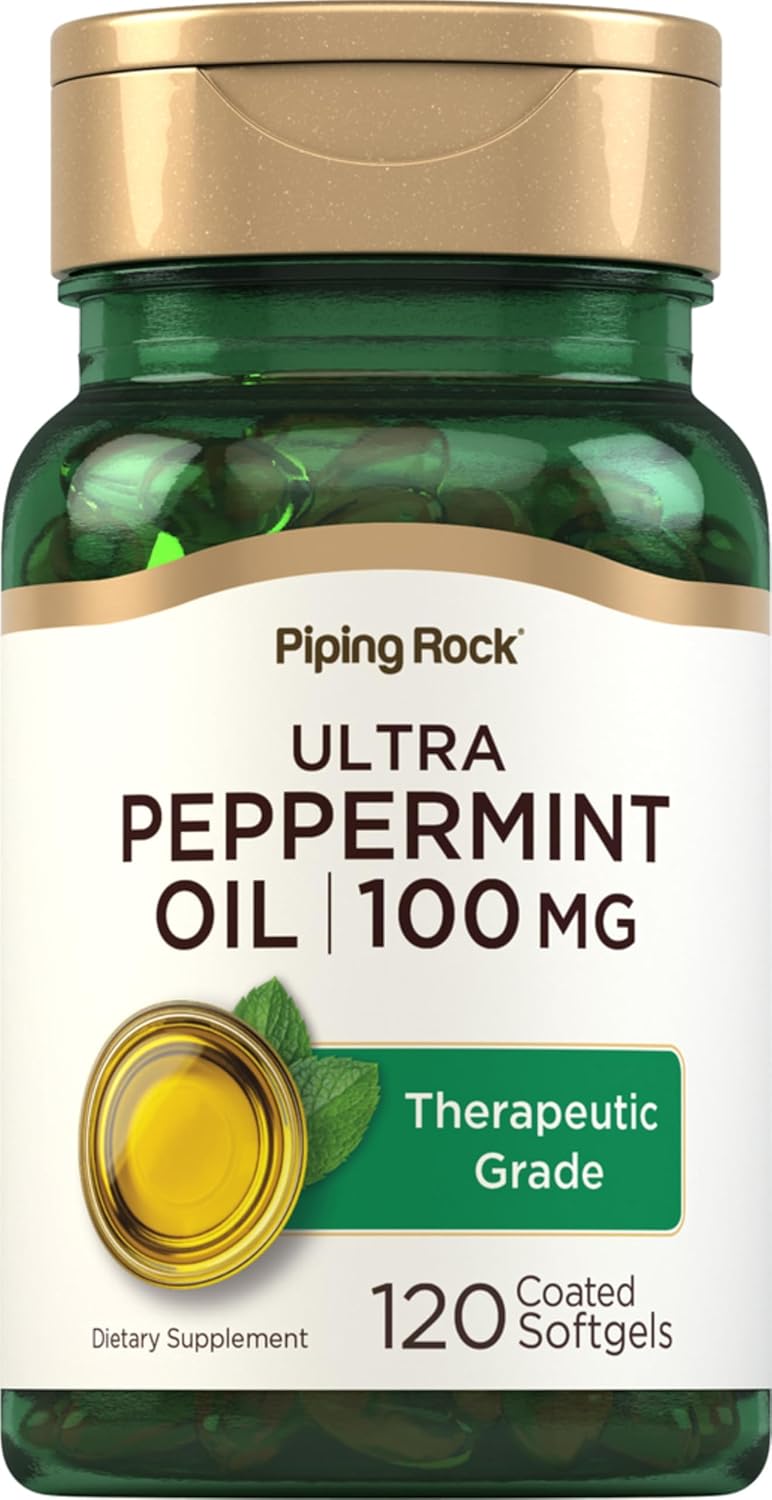 Piping Rock Peppermint Oil Soft gel capsule Capsules - 100mg, 120 Count - görsel 1
