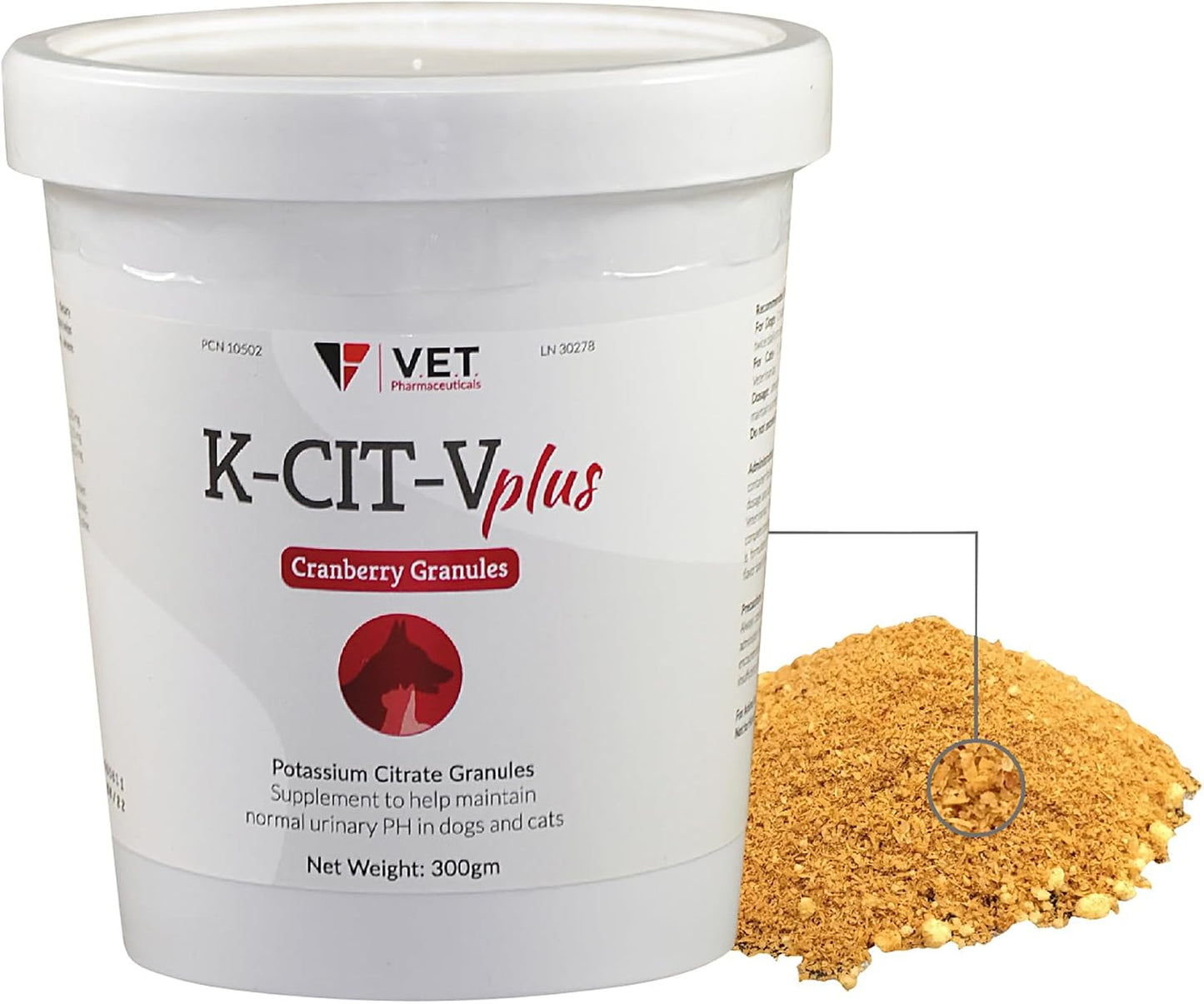 K-CIT-V Plus Cranberry 300 gm Granules for Dogs and Cats - görsel 1