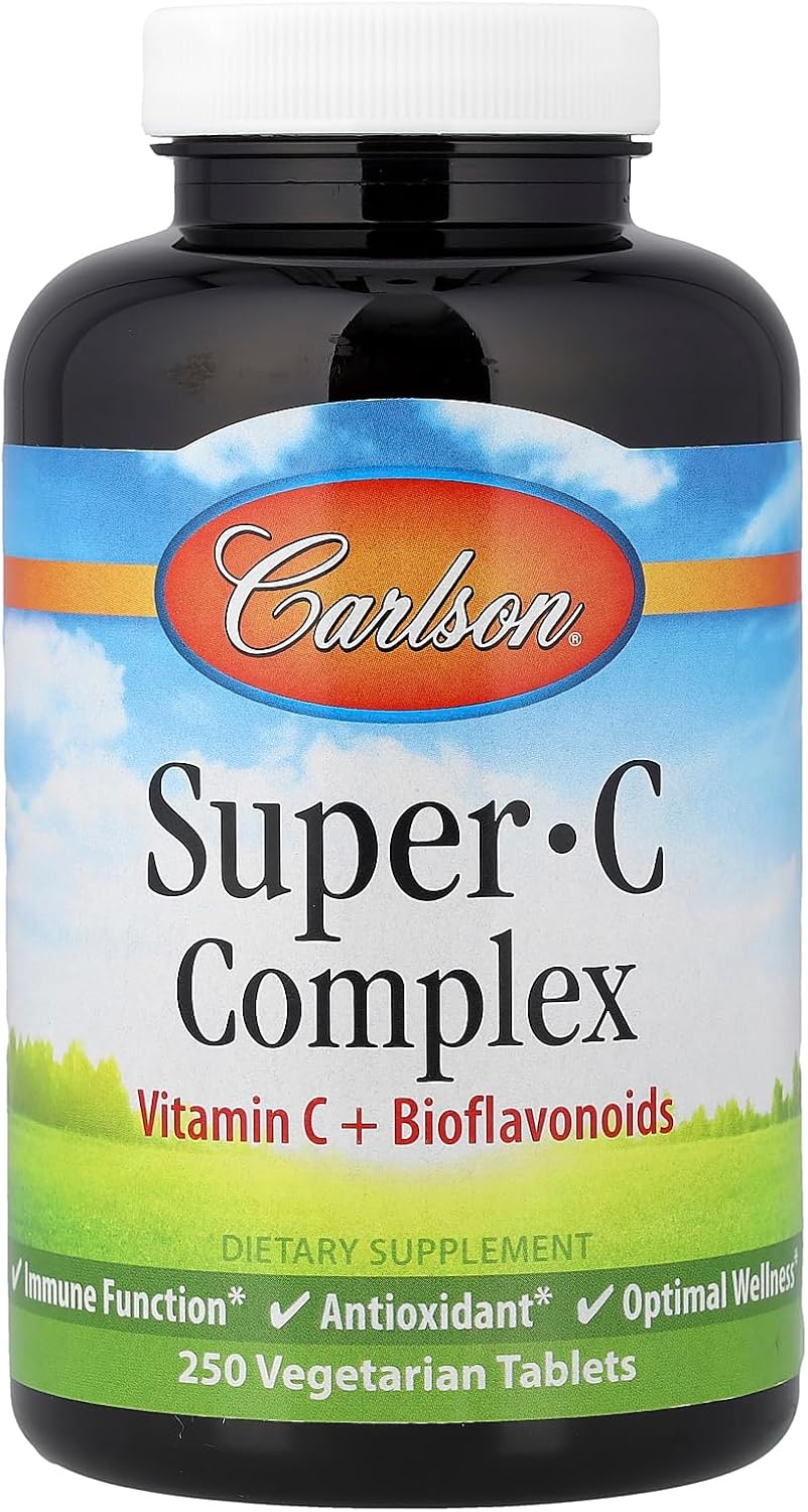Carlson Labs Super C Complex, Bioflavonoids and C, 250 Tablets - görsel 1