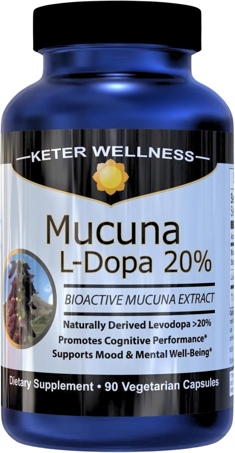 Mucuna Pruriens 20% L-Dopa – Standardised Velvet Bean Extract – Vegan, Non-GMO, 90 Capsules - görsel 1