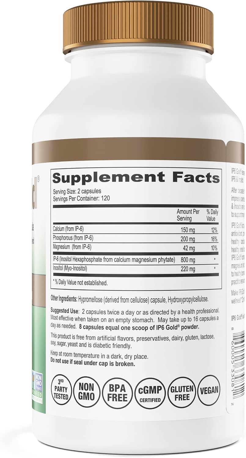 IP6 Gold Food Supplement - 240 Capsules (Pack of 2) - görsel 2