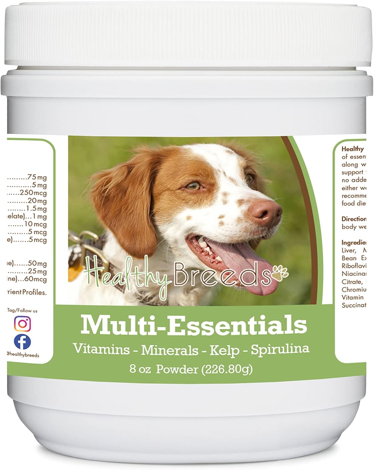 Healthy Breeds Brittany Multi-Essentials Powder for Dogs - An Ideal Supplement of Vitamins, Minerals & Antioxidants for Your Dog - 8 oz - görsel 1
