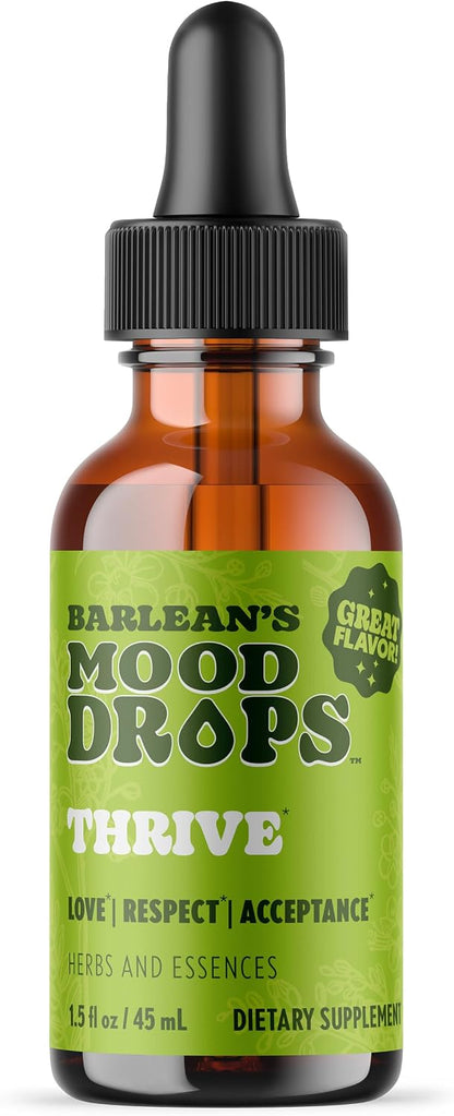 Barlean's Perform Mood Drops – L-Theanine & Shilajit Liquid Supplement, 44 ml