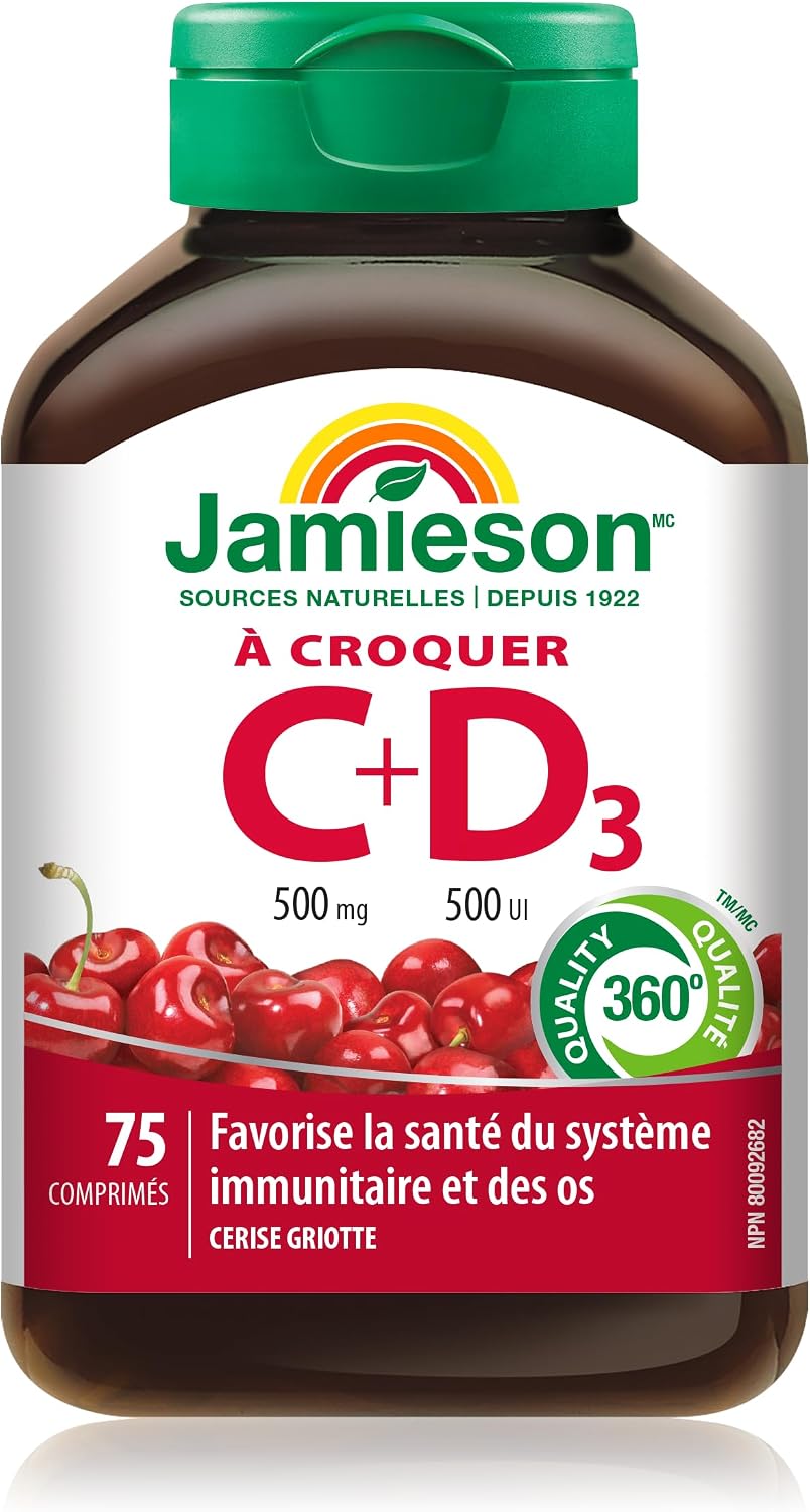 Jamieson Vitamin C + D Chewable, 75 Tablets - görsel 2