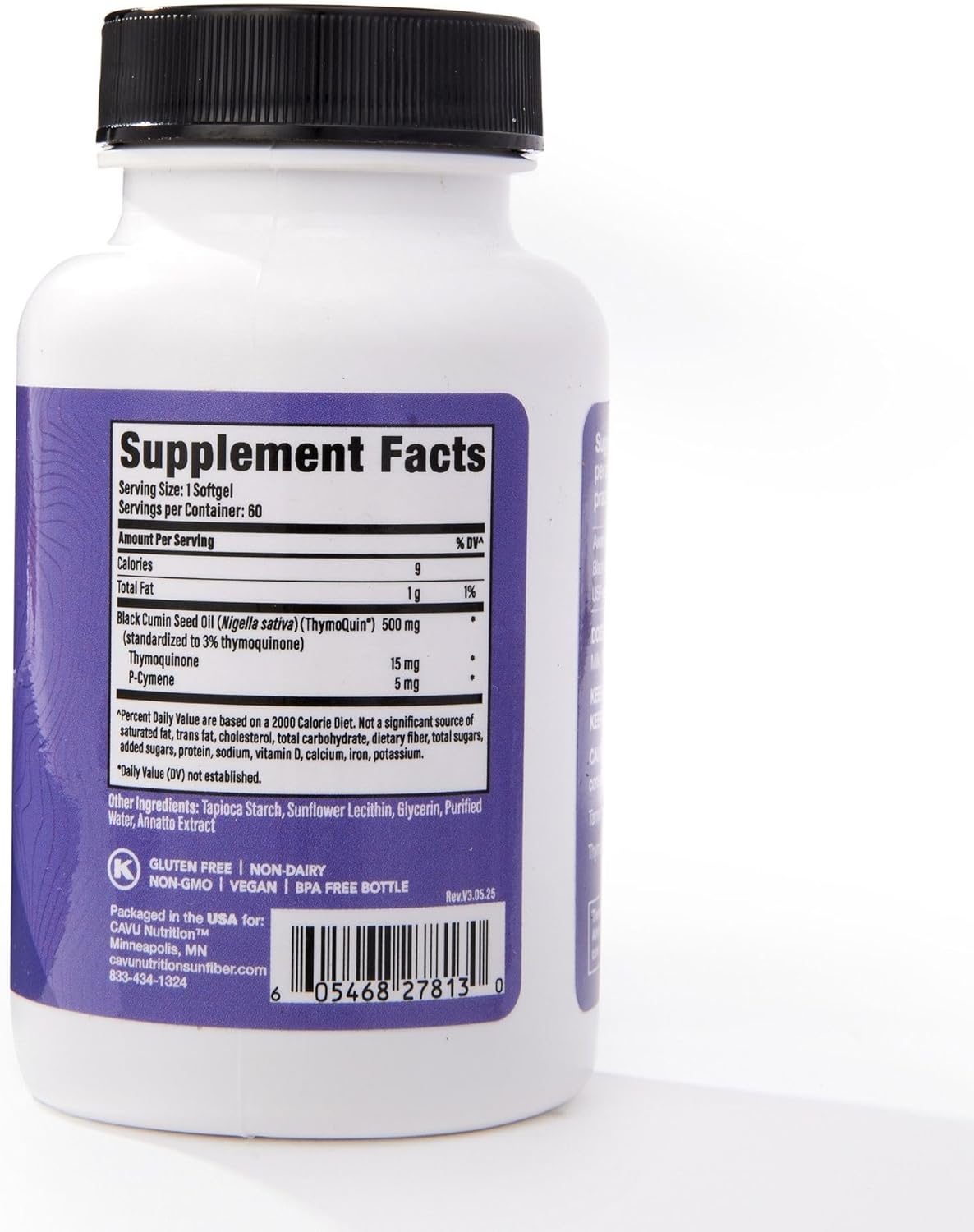 ThymoQuin Mood Support Supplement with Full-Spectrum, Cold Pressed Black Seed Oil with 3% Thymoquinone | Stress, Emotional Balance & Serotonin Support Brain Supplement for Men & Women, 60 Soft gel capsule Capsules - görsel 2