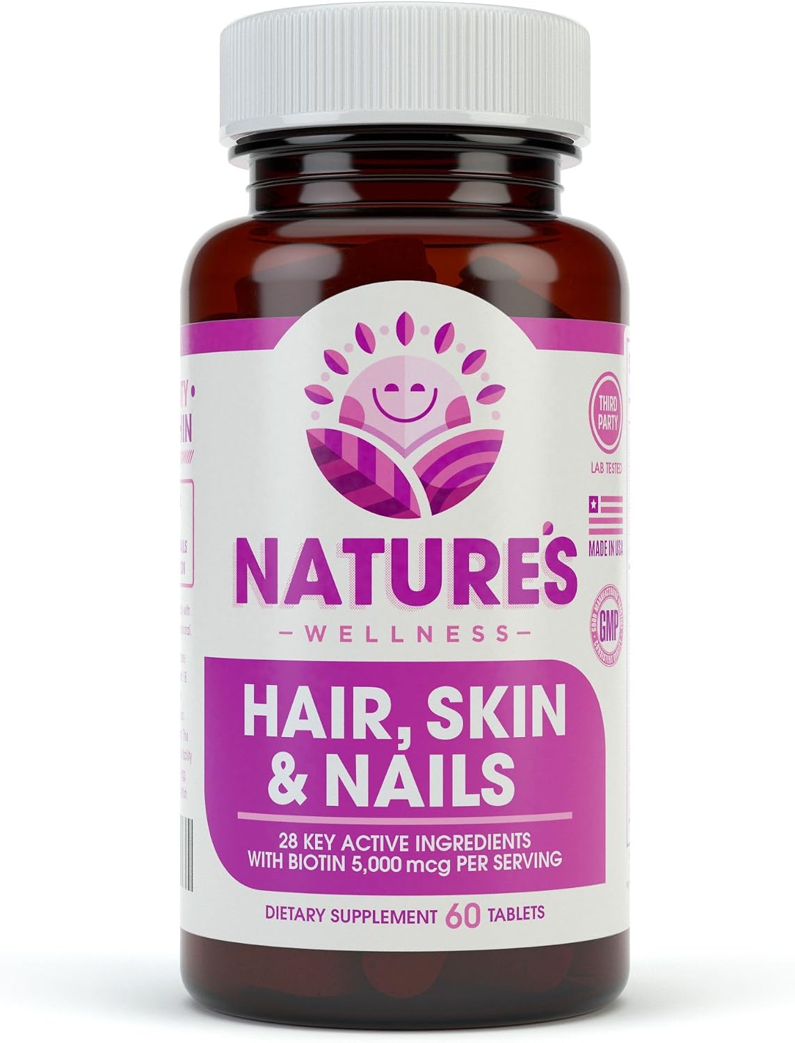 Hair, Skin & Nails Essential Nourishing Food Supplement - 4000mcg Biotin, 60 Capsules - görsel 1