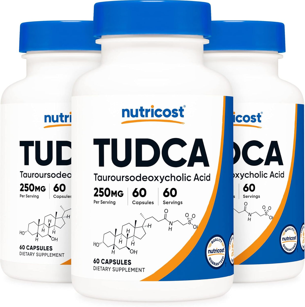 Nutricost TUDCA 250mg – 180 Capsules (3 Bottles) - görsel 1