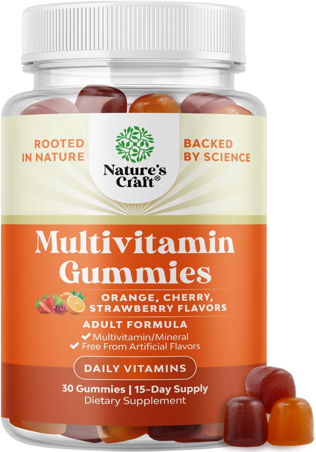 Potent Daily Multivitamin Gummies for Adults – Wellness Blend of Vitamin D, A, C, E, B12, Zinc, and Biotin – Non-GMO, Gluten-free, Halal – 180 Gummies - görsel 9