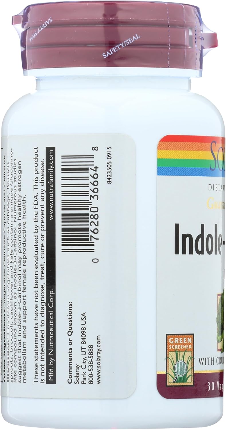 Solaray Indole-3-Carbinol, 30 Capsules 100 mg - görsel 4