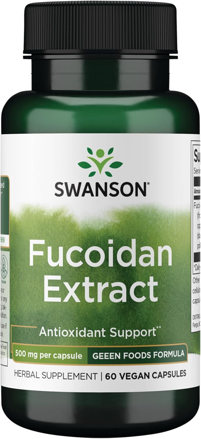 Swanson Maximum Strength Fucoidan Extract Immune Support - 500 mg, 60 Vegan Capsules - görsel 1