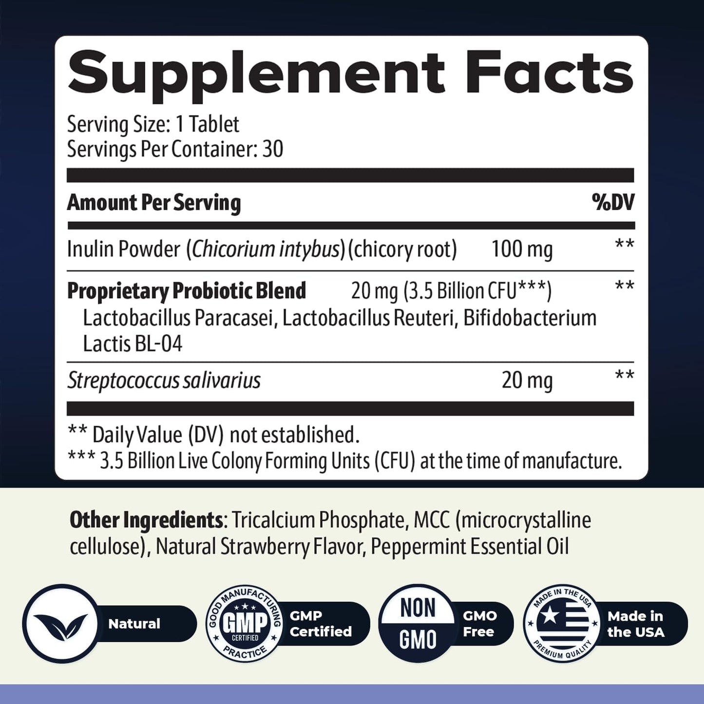 Nature's NutriWave BrainSync Probiotic Tablets – 3.6 Billion CFU – 30 Count - görsel 2