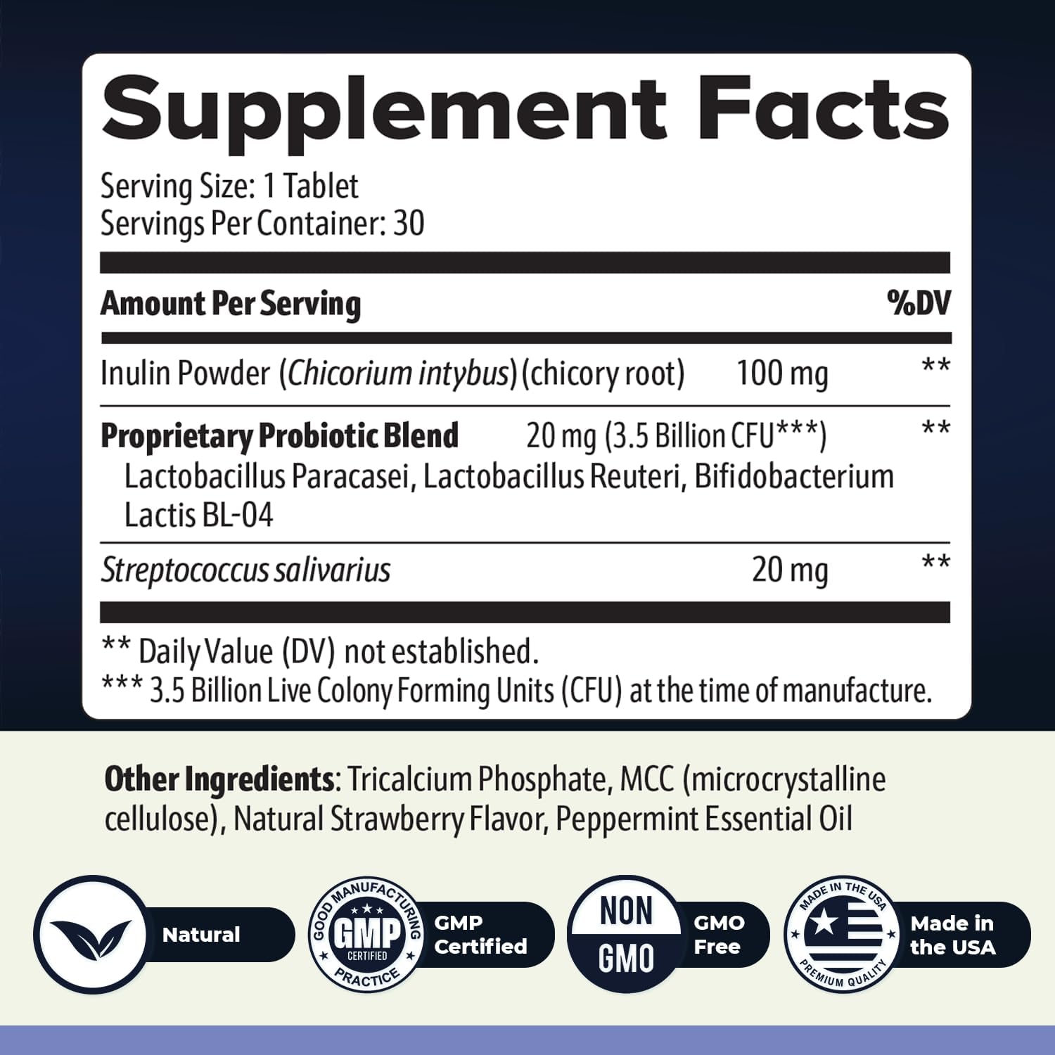 BrainSync Probiotic Tablets – 30 Tablets - görsel 2