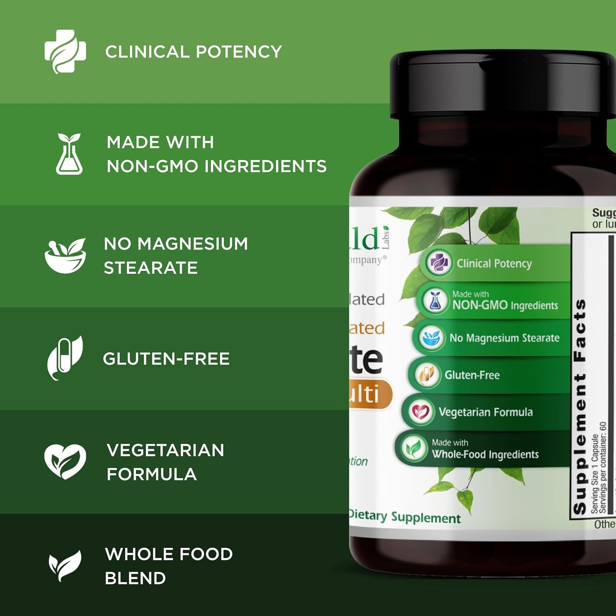 EMERALD LABS Complete 1-Daily Multivitamin - 60 Vegetable Capsules - görsel 4