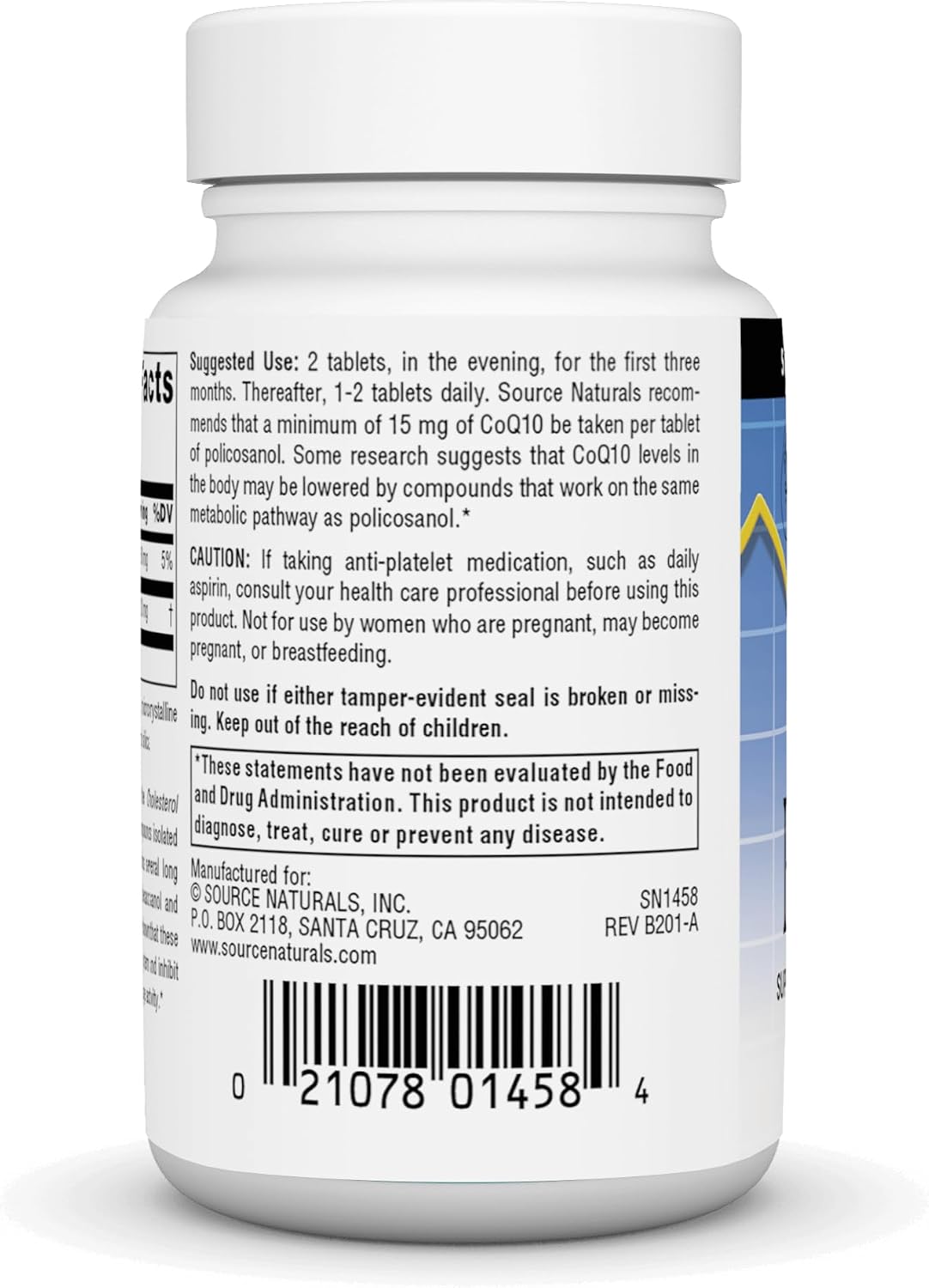 Source Naturals Policosanol, 10 mg, 120 Tablets - görsel 3