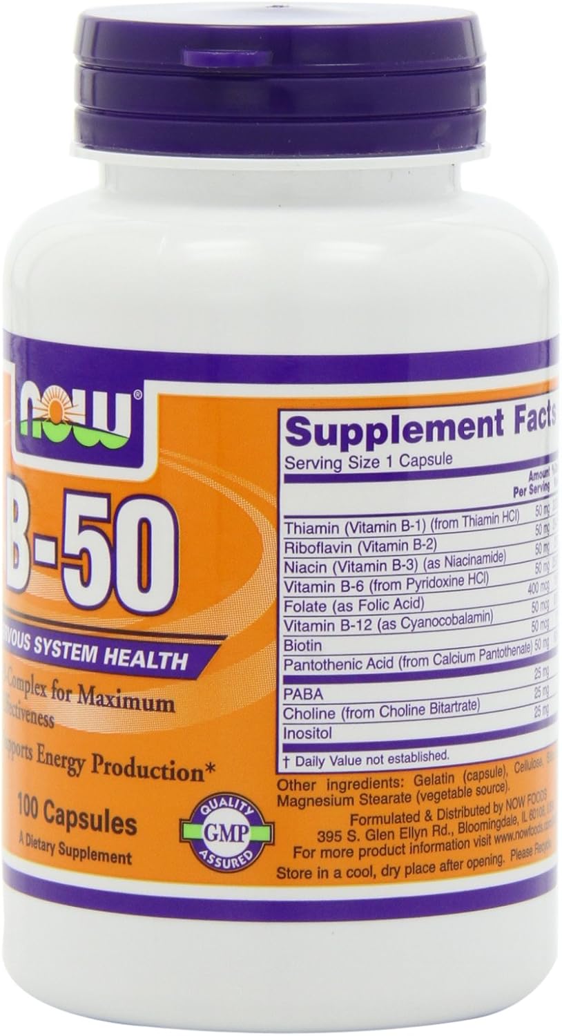 NOW B-50 Capsules, 100 Capsules (2-Pack) - görsel 2