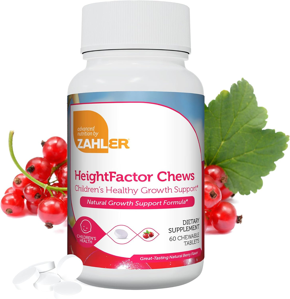 Zahler HeightFactor Chewable Tablets - Children's Height Growth Supplement (60 Count) - görsel 1