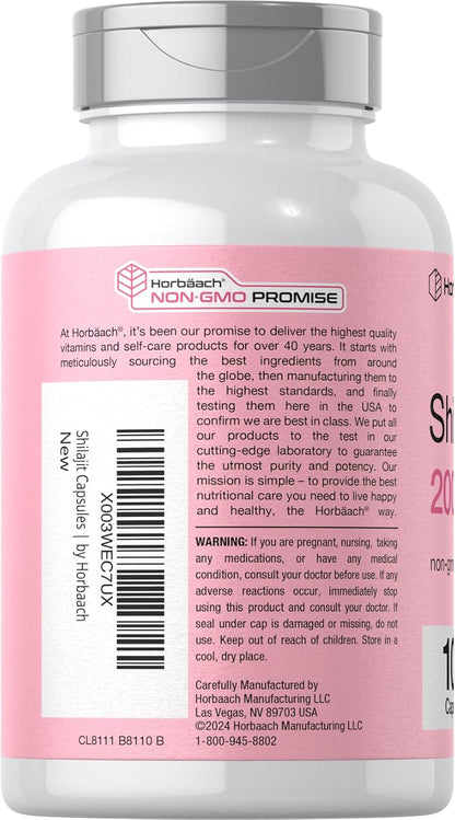 Horbaach Shilajit for Women | 100 Capsules | with Fulvic Acid | Non-GM & Gluten-Free Supplement – Image 3