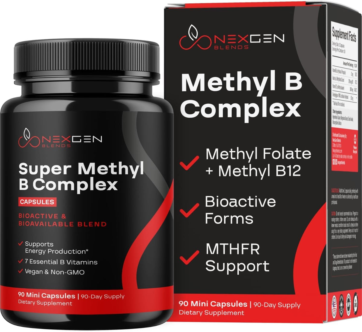 Methylated B Complex Supplement - Bioactive with 5-MTHF Methylfolate & B12 Methylcobalamin for Brain, Heart, Energy & Homocysteine Support - görsel 10