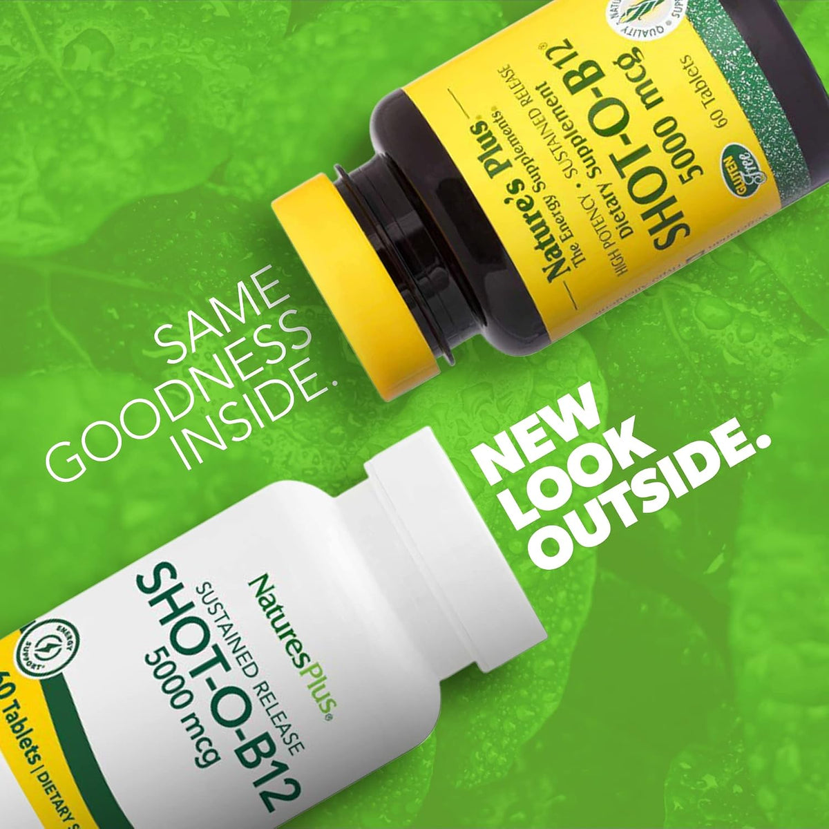Nature's Plus Shot-O-B12 5000 mcg - 60 Sustained Release Tablets - görsel 2
