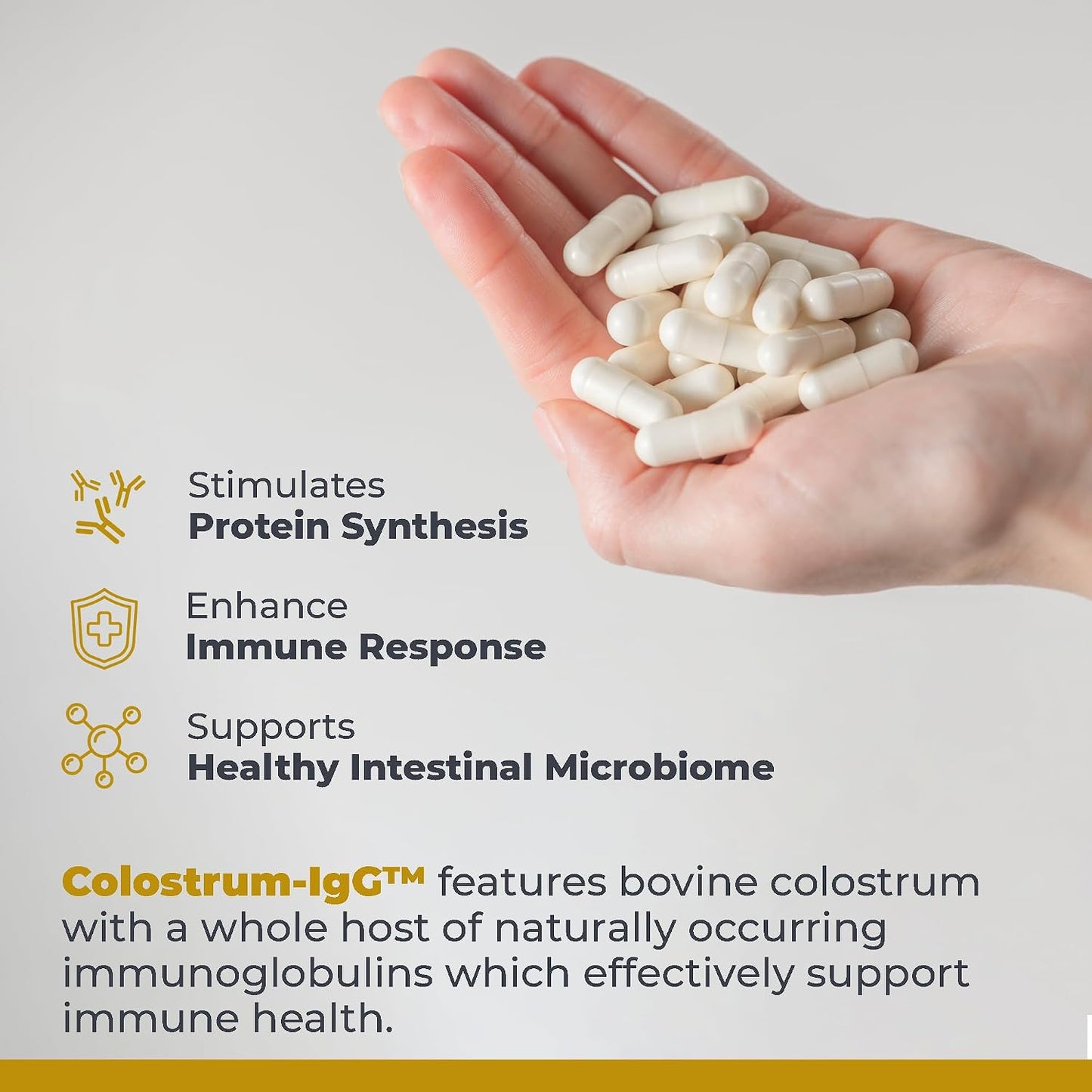 Premier Research Labs Colostrum-IgG - Bovine Colostrum Supplement for Immune Health, 60 Capsules - görsel 4