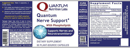 Quantum Nutrition Labs Nerve Support - Nerve & Brain Health Supplement with Rhodiola Rosea - 60 Vegetarian Capsules