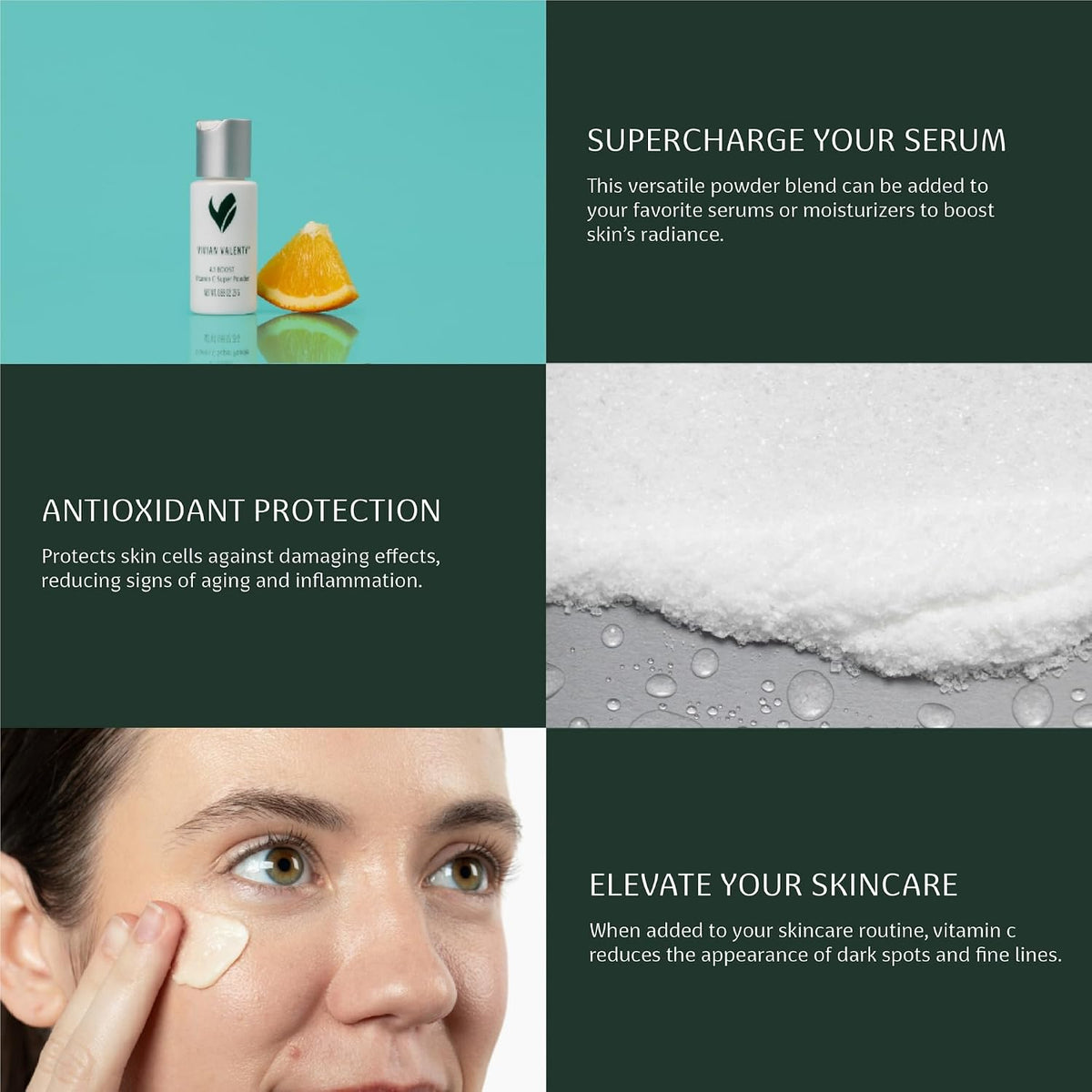 Vivian Valenty Skin care 4.1 Boost Vitamin C Ascorbic Acid Powder, 10g - görsel 2
