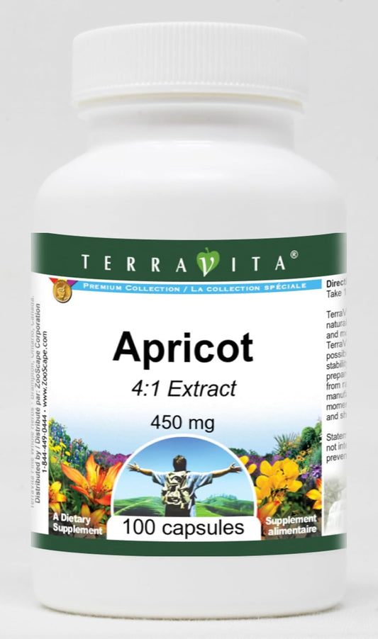 Terravita Apricot 4:1 Extract - 450 mg, 100 Capsules