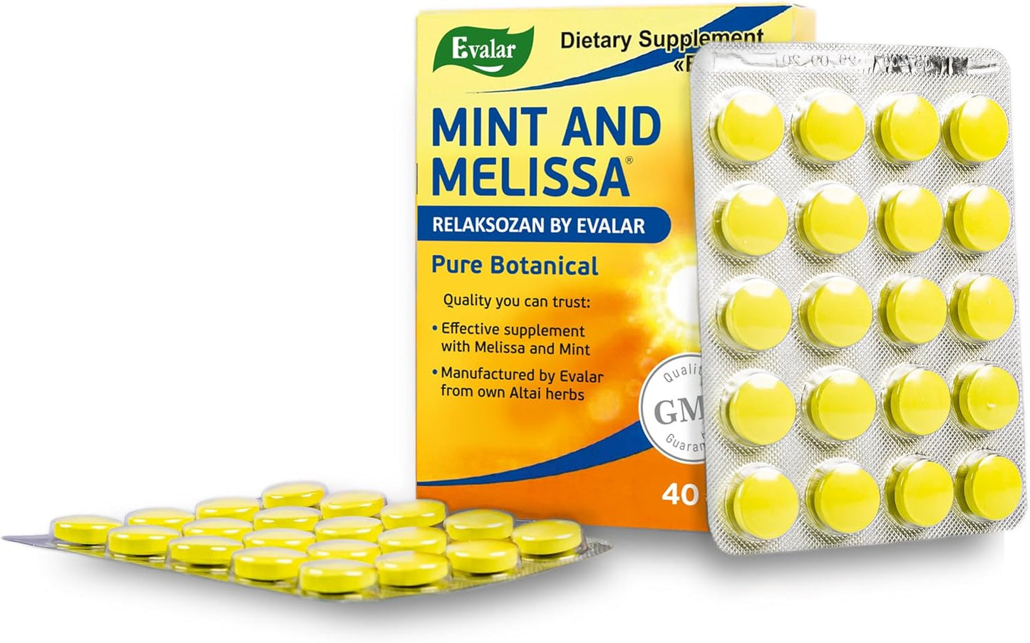 Evalar Melissa Mint Siberian Herbs Relaksozan - 40 Tablets - görsel 3