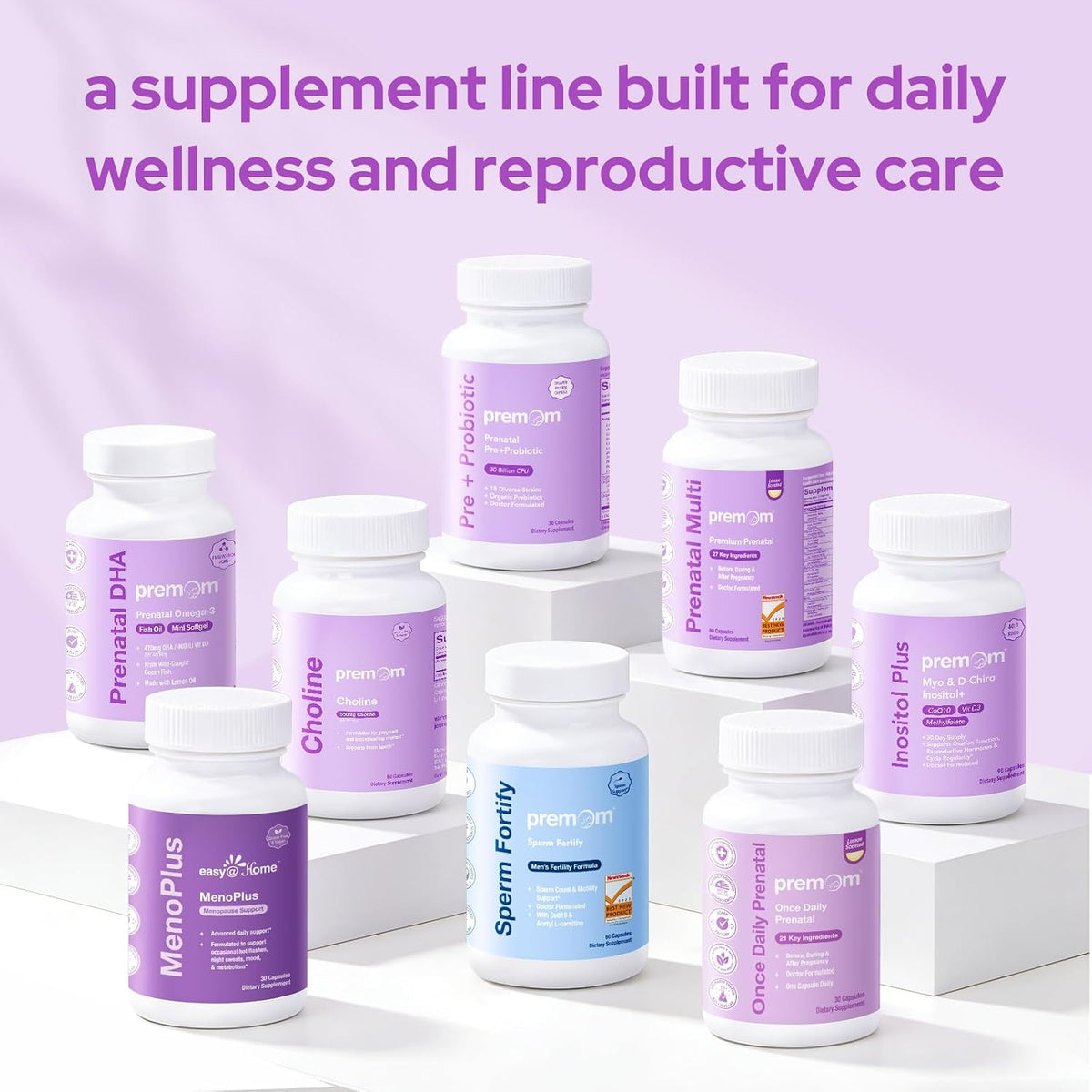 Premom Prenatal Vitamins Capsules & Prenatal DHA Mini Soft gel capsules Bundle - görsel 9