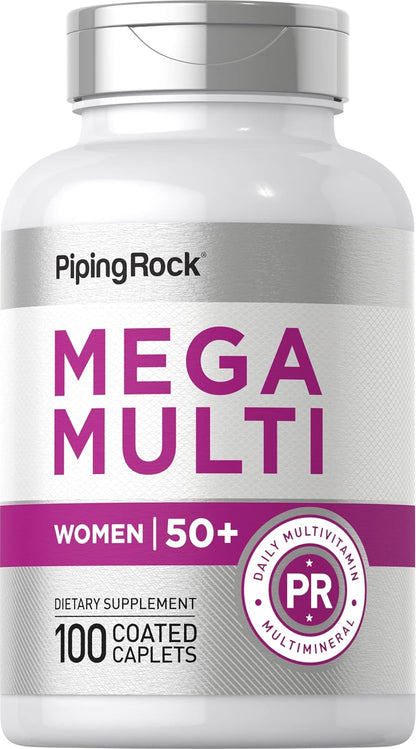 Piping Rock Multivitamin for Women 50 Plus - 100 Coated Caplets