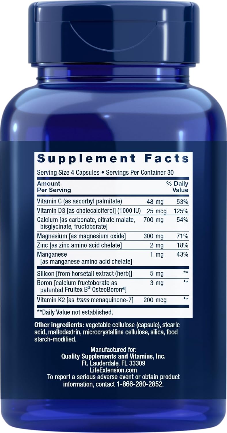 Life Extension Bone Restore with Vitamin K2, 120 Capsules (2-Pack) - görsel 2