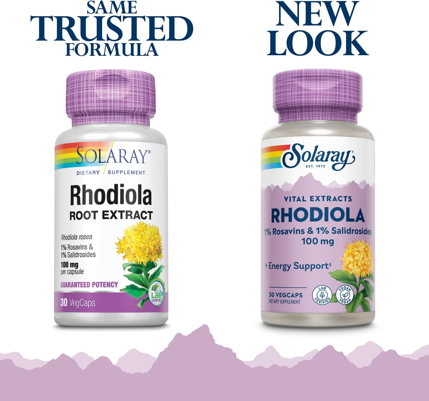 SOLARAY Rhodiola Rosea Root Extract 100mg | Adaptogenic Herbal Supplement | 30 VegCaps - görsel 3
