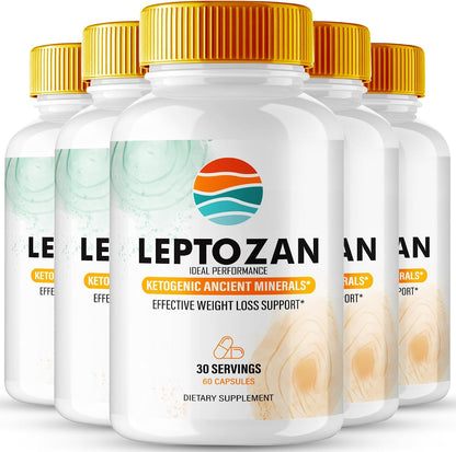 IDEAL PERFORMANCE Leptozan Capsules, Official Leptozan Supplement Capsules, Premium Blend to Achieve Your Body and Fitness Goals, Natural Formula for Overall Health (5 Pack)