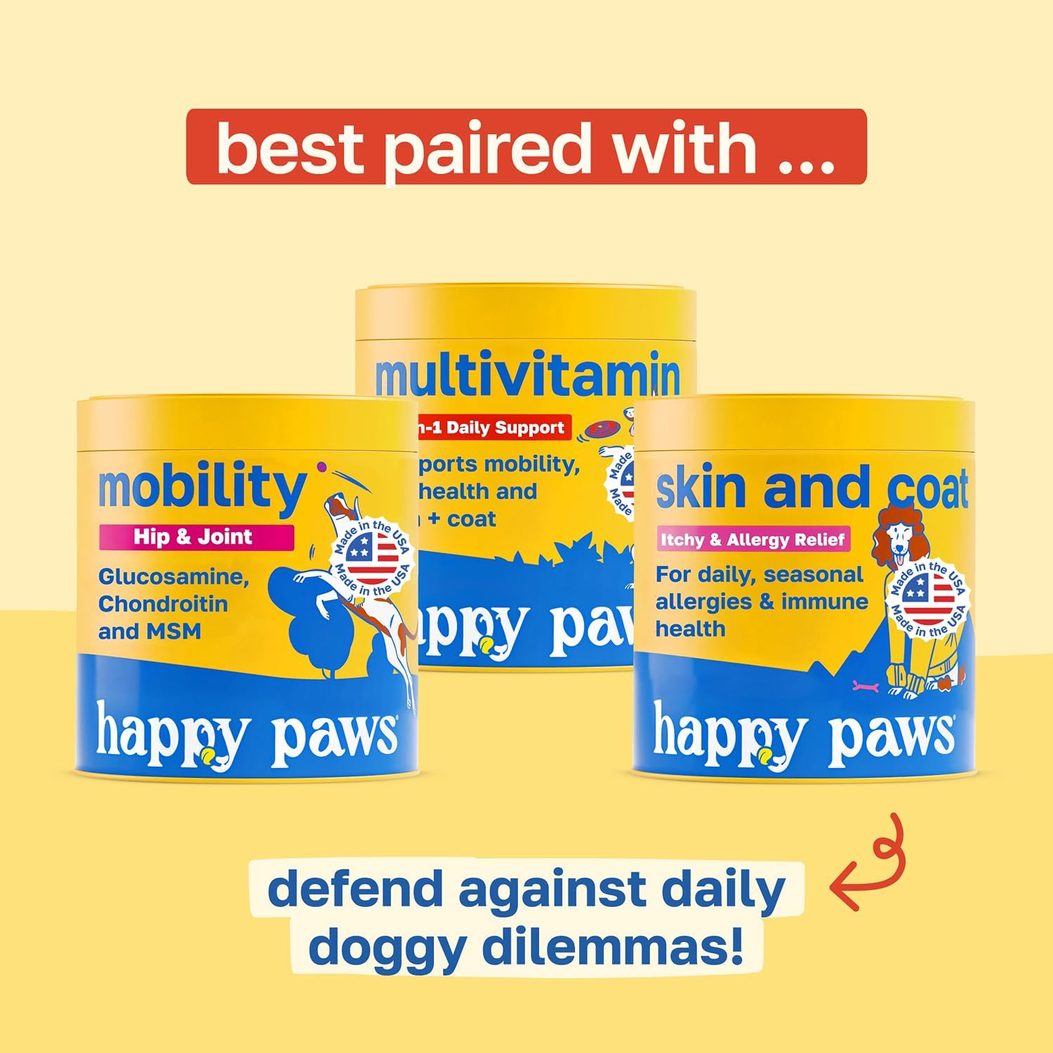 Happy Paws 10-in-1 Dog Multivitamin - Daily Nutritional and Immune Support for All Breeds (100 Soft Chews) - görsel 8