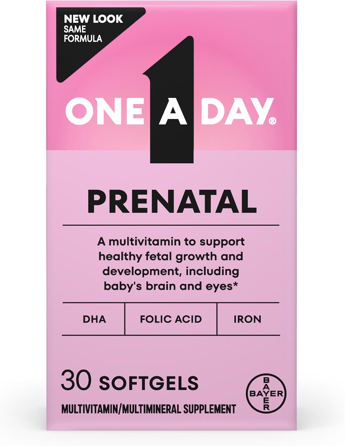 One A Day Prenatal Vitamins, 30 Softgels - görsel 1
