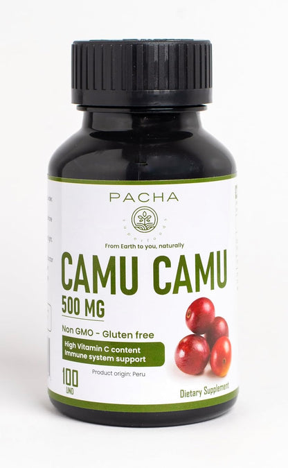 Camu Camu Capsules 500 mg, High in Vitamin C